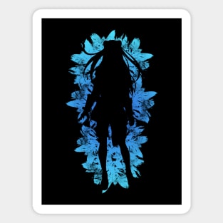 Shield - Blue Flowers style Magnet